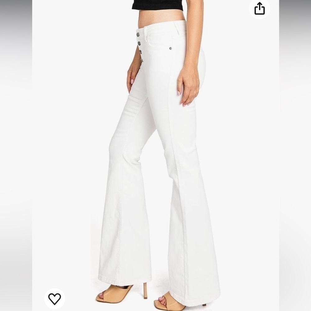 Re Generation/Celebrity‎ Pink flower mid rise flare jeans‌‌‌‌